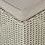 Gabbs Synthetic wicker Grey & white Foot stool Pack of 2