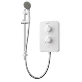 Gainsborough Slim Duo Gloss Polar White Electric Shower, 8.5W