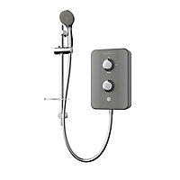 Gainsborough Slim Duo Satin Titanium Grey Electric Shower, 8.5W