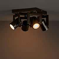 Galene Gunmetal effect 4 Light Spotlight