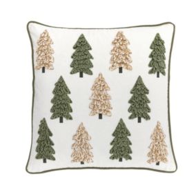 Gallery™ Cream & Green Forest Trees Indoor Cushion (L)45cm x (W)45cm