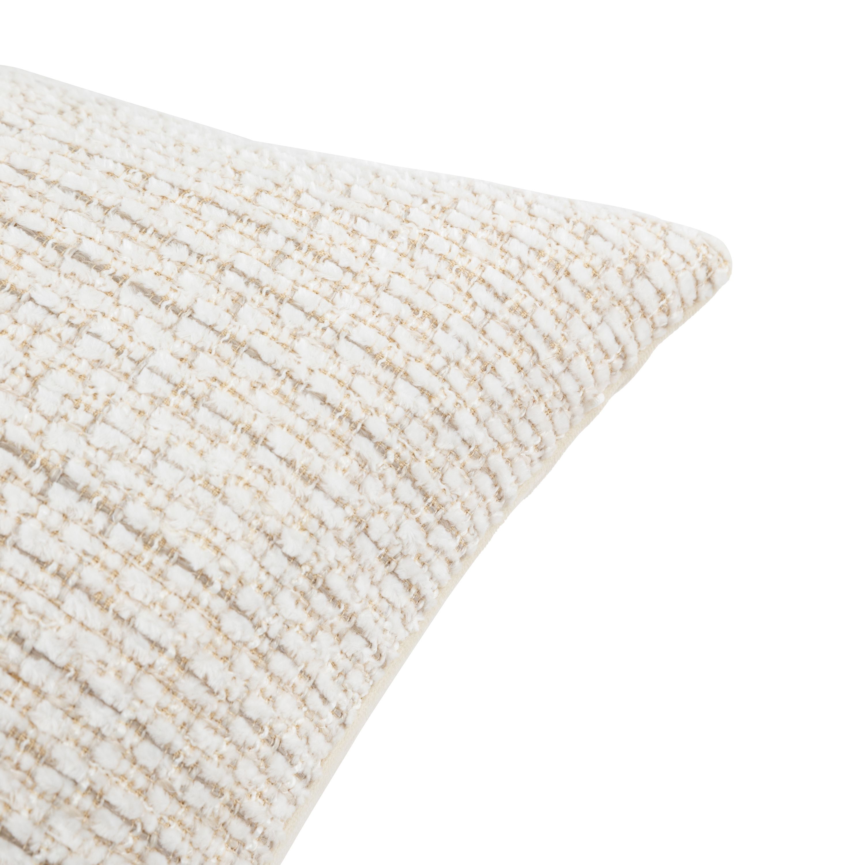 Gallery™ Cream Textured Chenille effect Indoor Cushion, (L)50cm x (W)50cm
