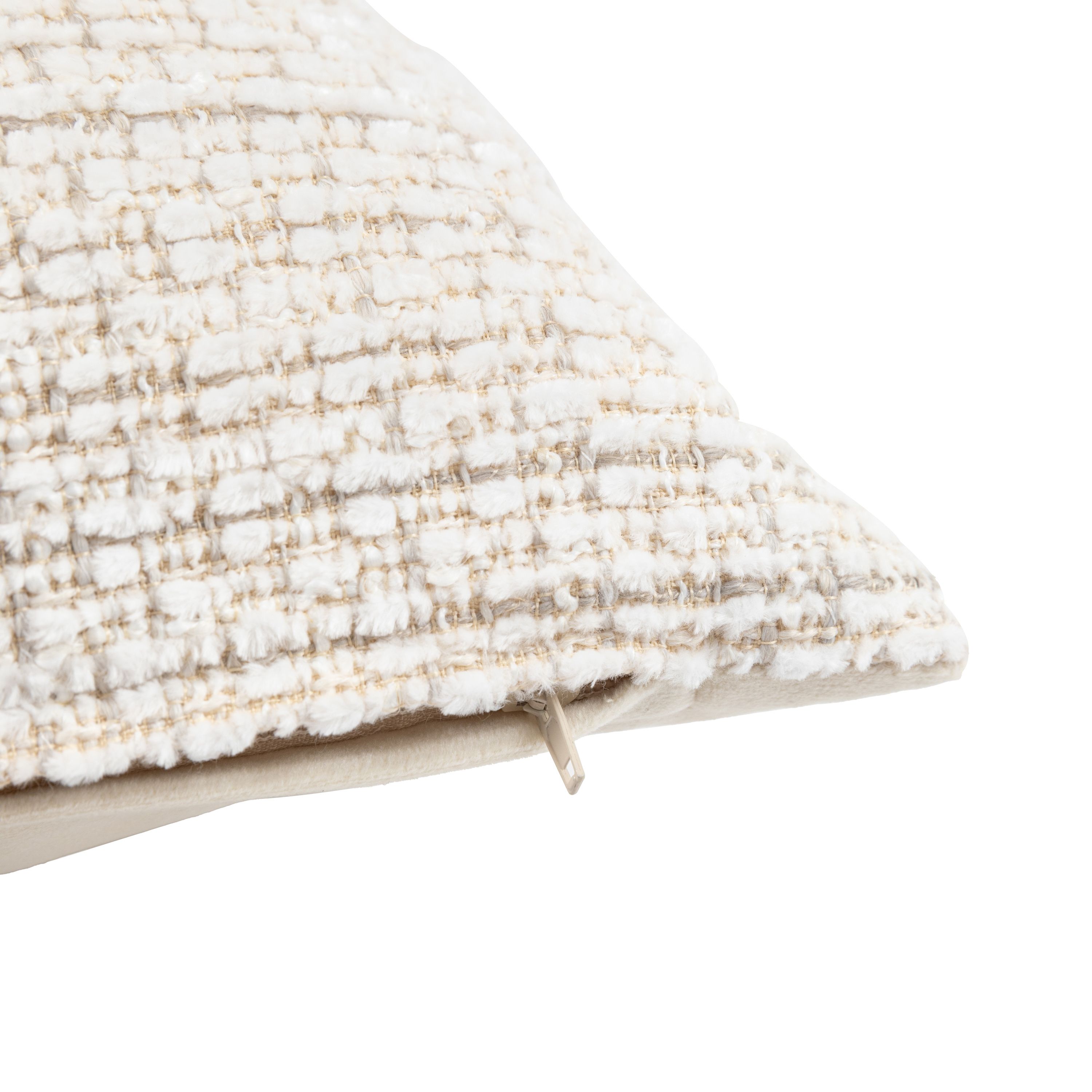 Gallery™ Cream Textured Chenille effect Indoor Cushion, (L)50cm x (W)50cm