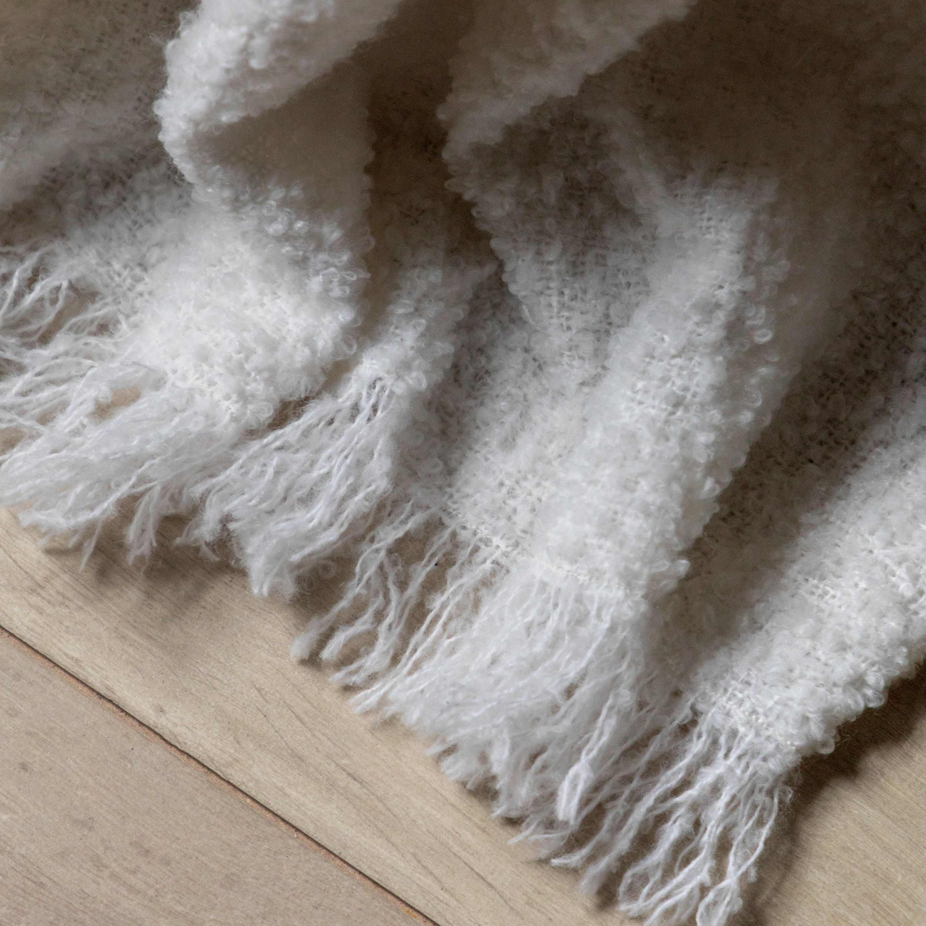 Gallery™ Natural Boucle Velour Throw