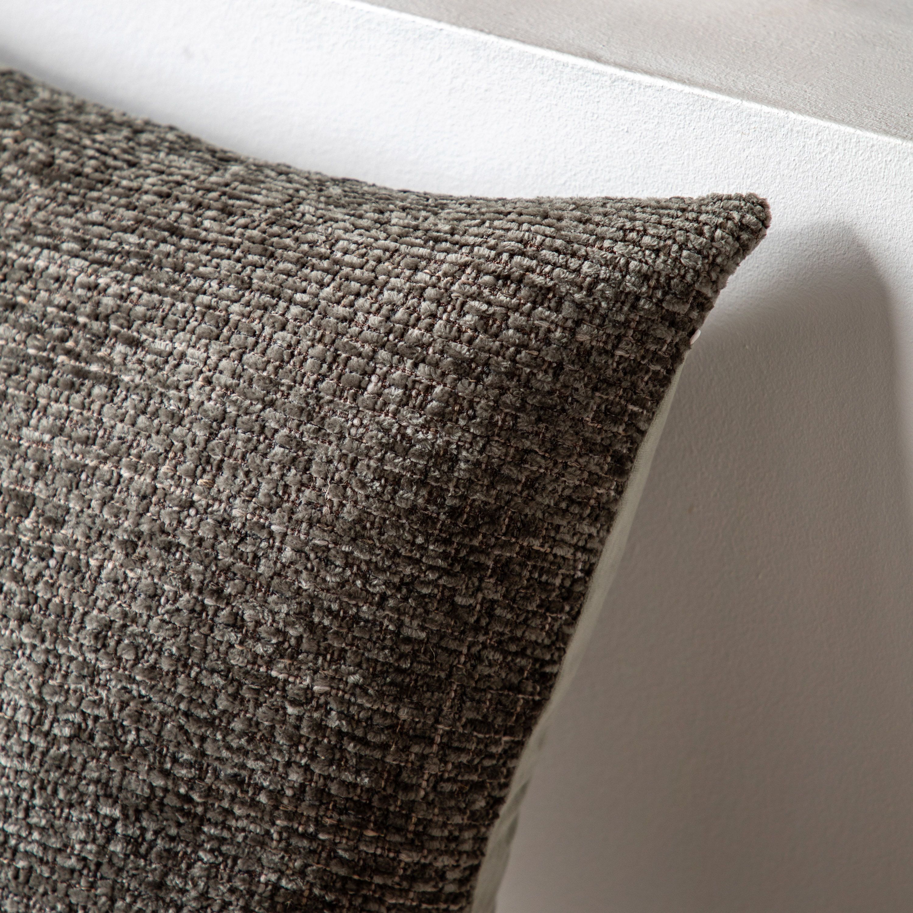 Gallery™ Olive Textured Chenille effect Indoor Cushion, (L)50cm x (W)50cm