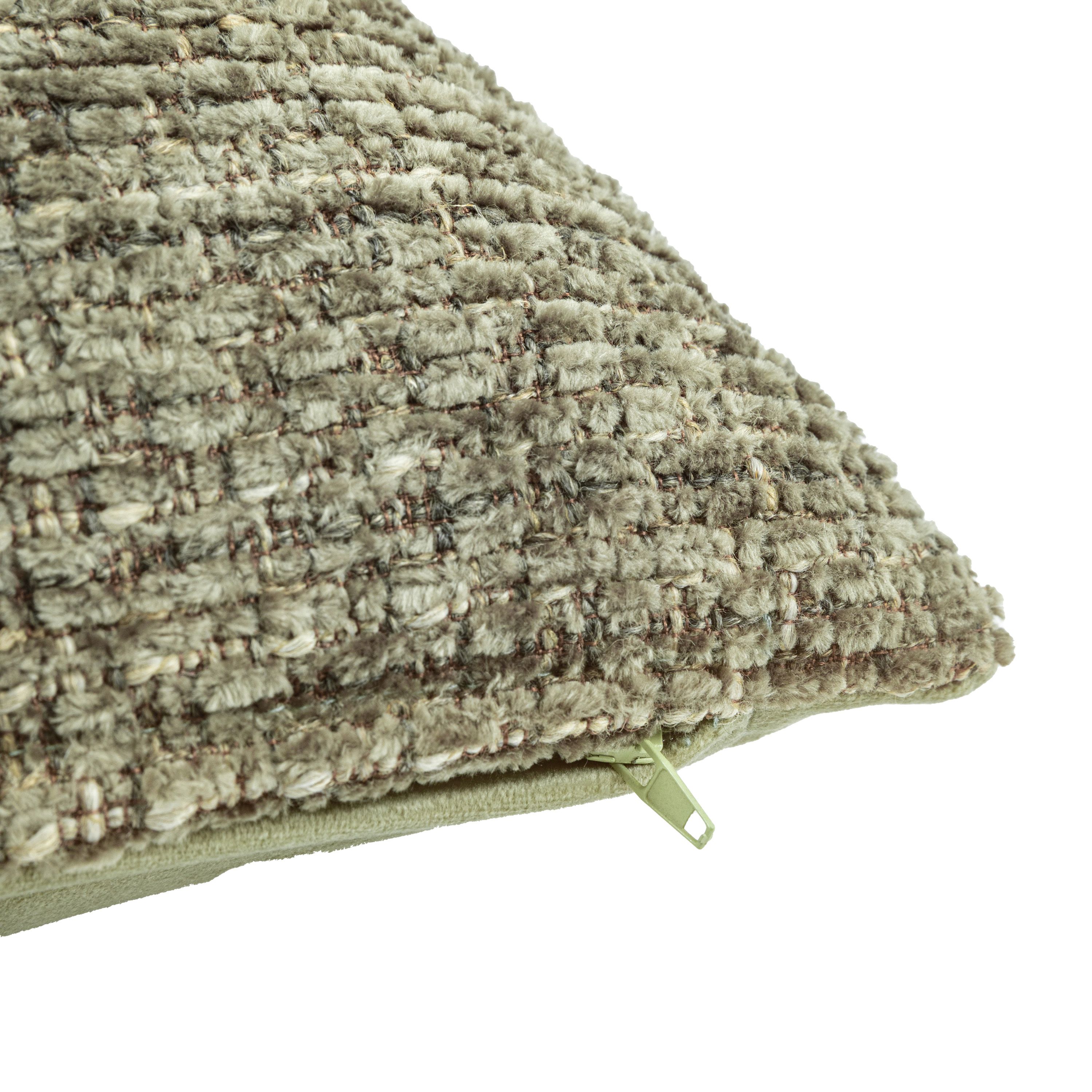 Gallery™ Olive Textured Chenille effect Indoor Cushion, (L)50cm x (W)50cm