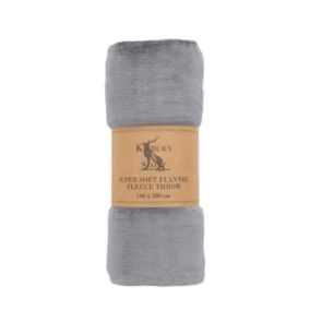 Gallery™ Silver Flannel Fleece Throw