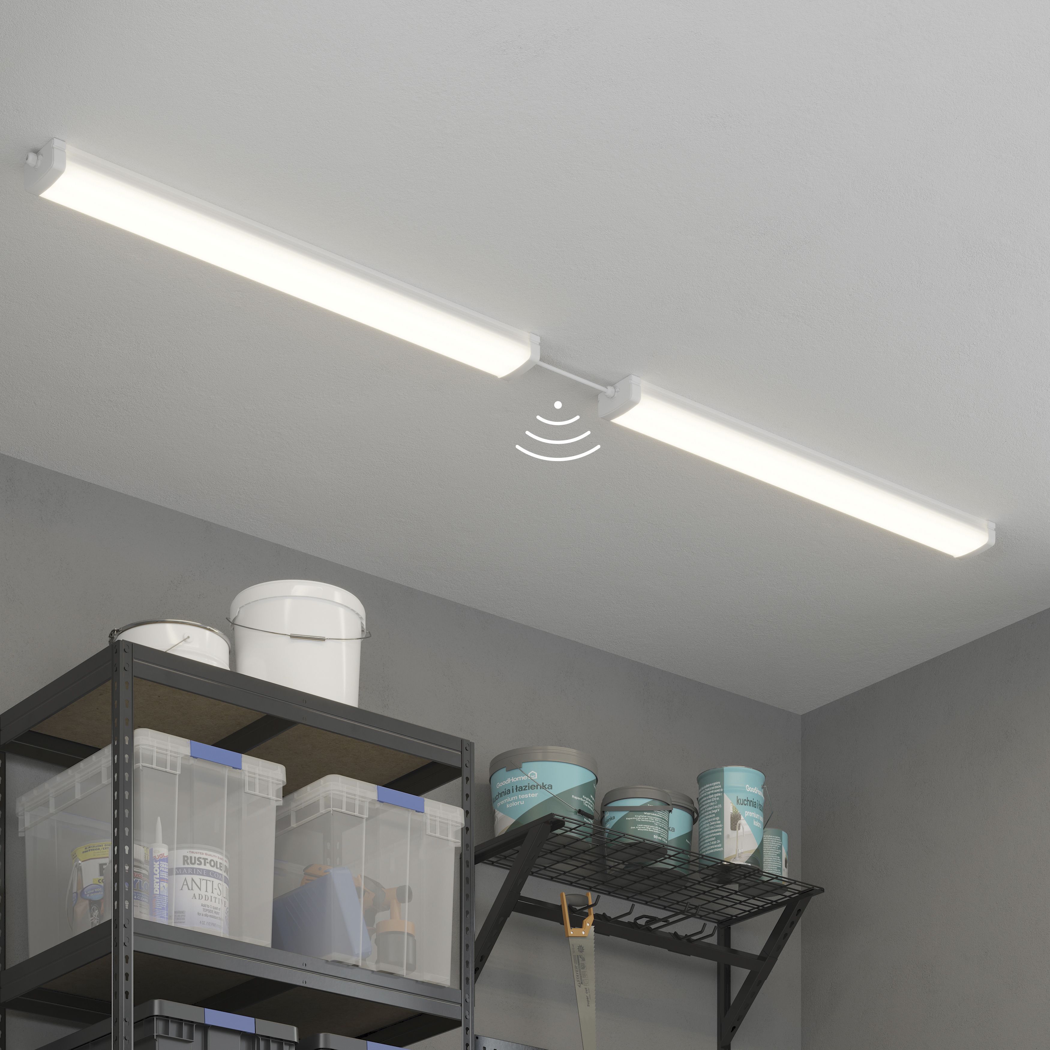 Gallius Neutral white Integrated LED Batten 37W 4200lm (L)1.2m