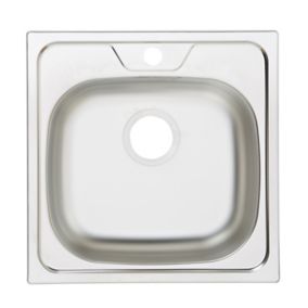 Gamow Inox Stainless steel 1 Bowl Compact sink 480mm x 480mm