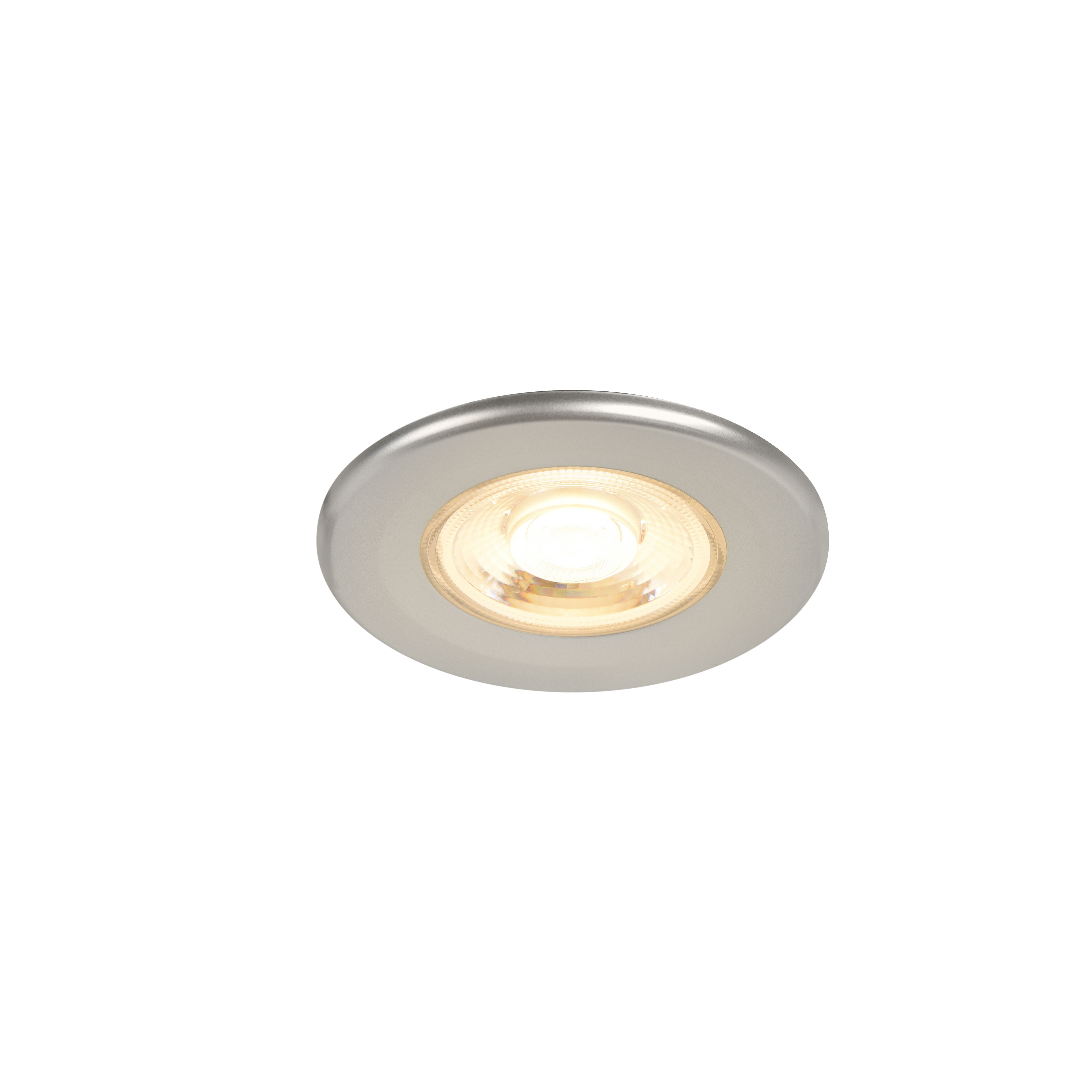 Gamow Matt Pewter effect Fixed LED Fire-rated Warm & neutral Downlight 5W IP65