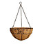 Gardman Brown Round Coco liner & metal frame Hanging basket, 35.56cm