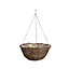 Gardman Brown Round Rattan Hanging basket, 30.48cm