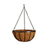 Gardman Georgian Black Round Coco liner & metal frame Hanging basket, 35.56cm