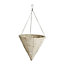 Gardman Natural Whitewash cone Hanging basket, 35.56cm