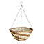 Gardman Striped Round Banana leaf Hanging basket, 35.56cm