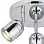 Genlis Chrome effect Mains-powered 3 lamp Bathroom Spotlight