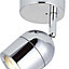 Genlis Chrome effect Mains-powered Bathroom Spotlight
