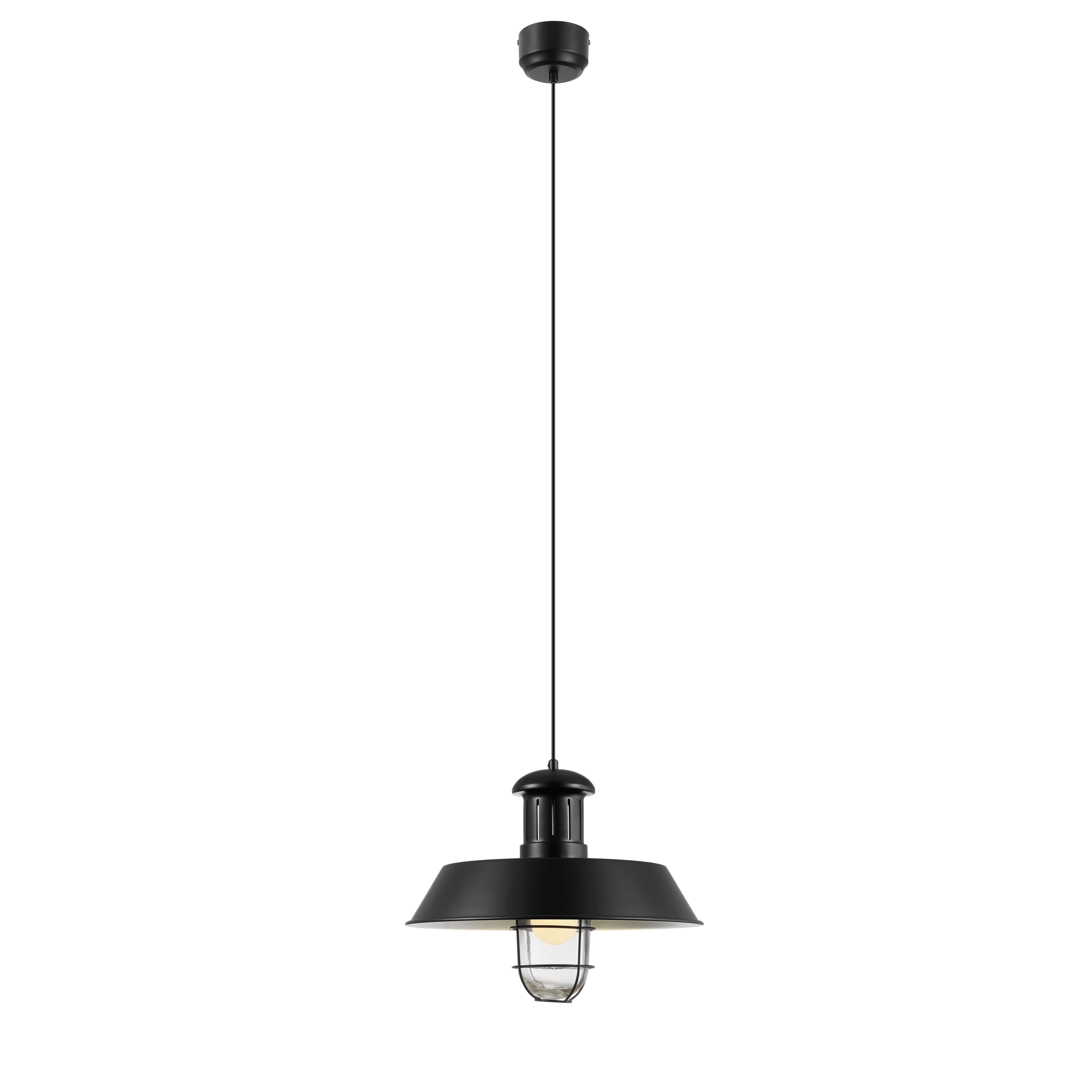 Genly Black Pendant ceiling light, (Dia)390mm