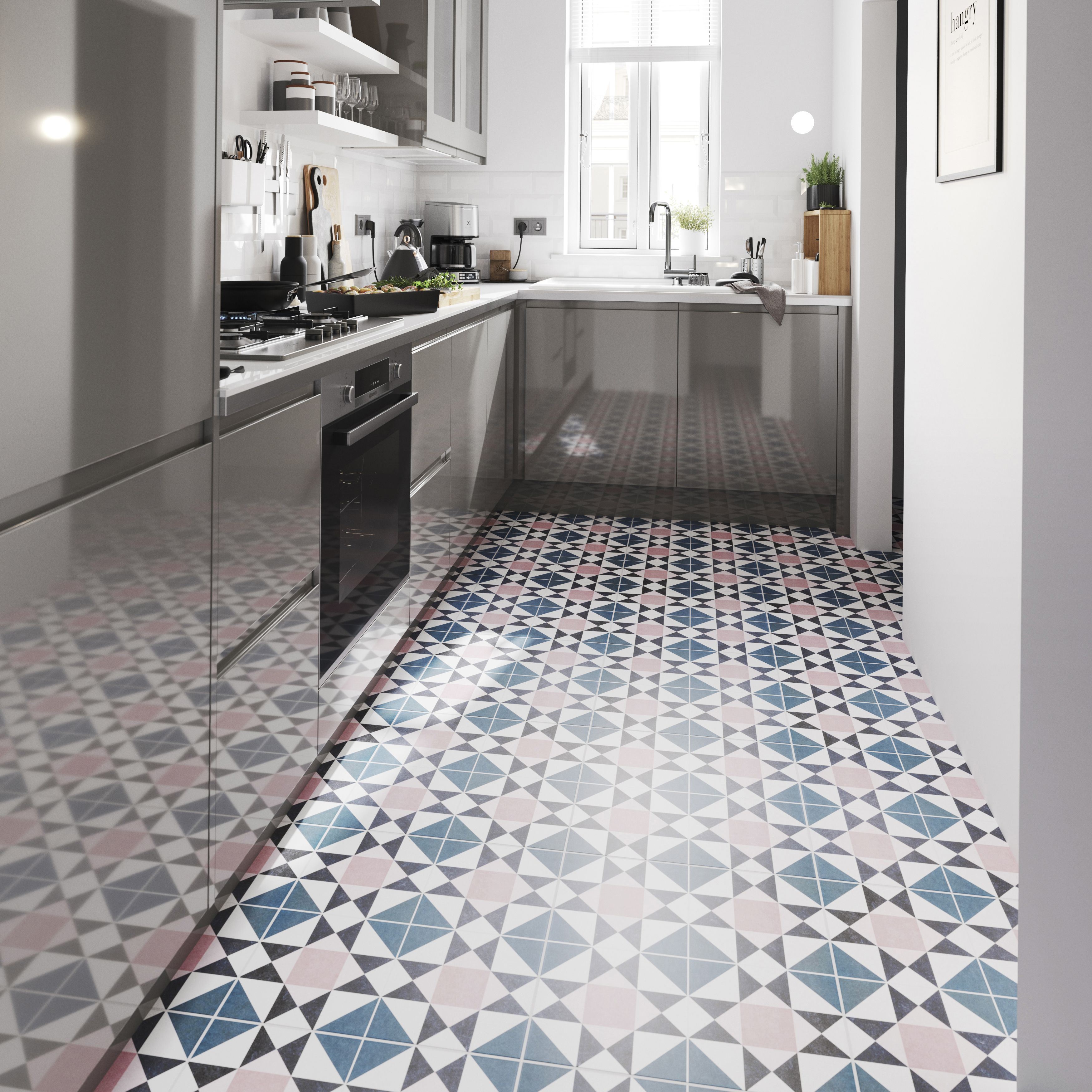 Geometric on sale floor tiles