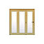 Geom 1 Lite Clear Glazed Oak Internal Bi-fold Door set, (H)2060mm (W)2132mm