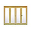 Geom 1 Lite Clear Glazed Oak Internal Bi-fold Door set, (H)2060mm (W)2517mm