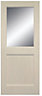 Geom 1 panel Clear Glazed White Back door, (H)1981mm (W)838mm