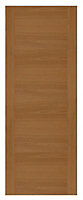 Geom 1 panel Unglazed Oak veneer External Front door, (H)1981mm (W)762mm