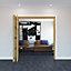 Geom 4 Lite Clear Glazed Oak Internal Bi-fold Door set, (H)2060mm (W)2132mm