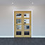 Geom 4 Lite Clear Glazed Oak Internal Patio Door set, (H)2017mm (W)1293mm