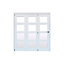 Geom 4 Lite Clear Glazed Pre-painted White Softwood Internal Bi-fold Door set, (H)2060mm (W)2132mm
