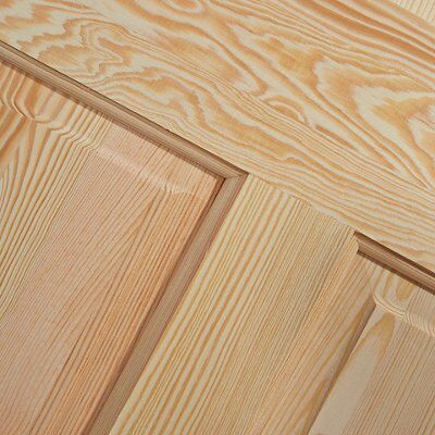 Geom 4 panel Clear Glazed Victorian Pine veneer Internal Softwood Door, (H)1981mm (W)686mm (T)35mm