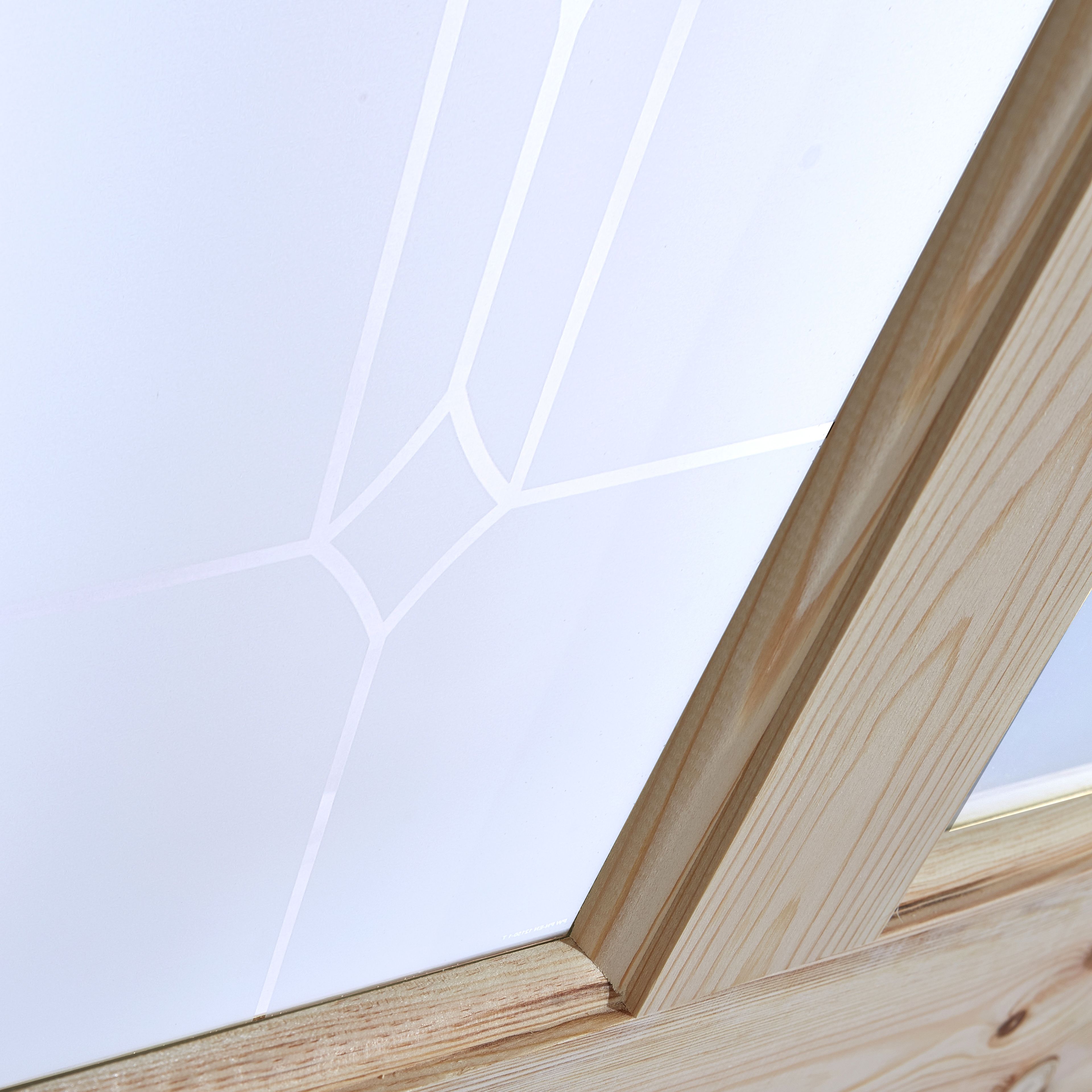 Geom 4 panel Frosted Glazed Internal Door, (H)2040mm (W)726mm (T)40mm