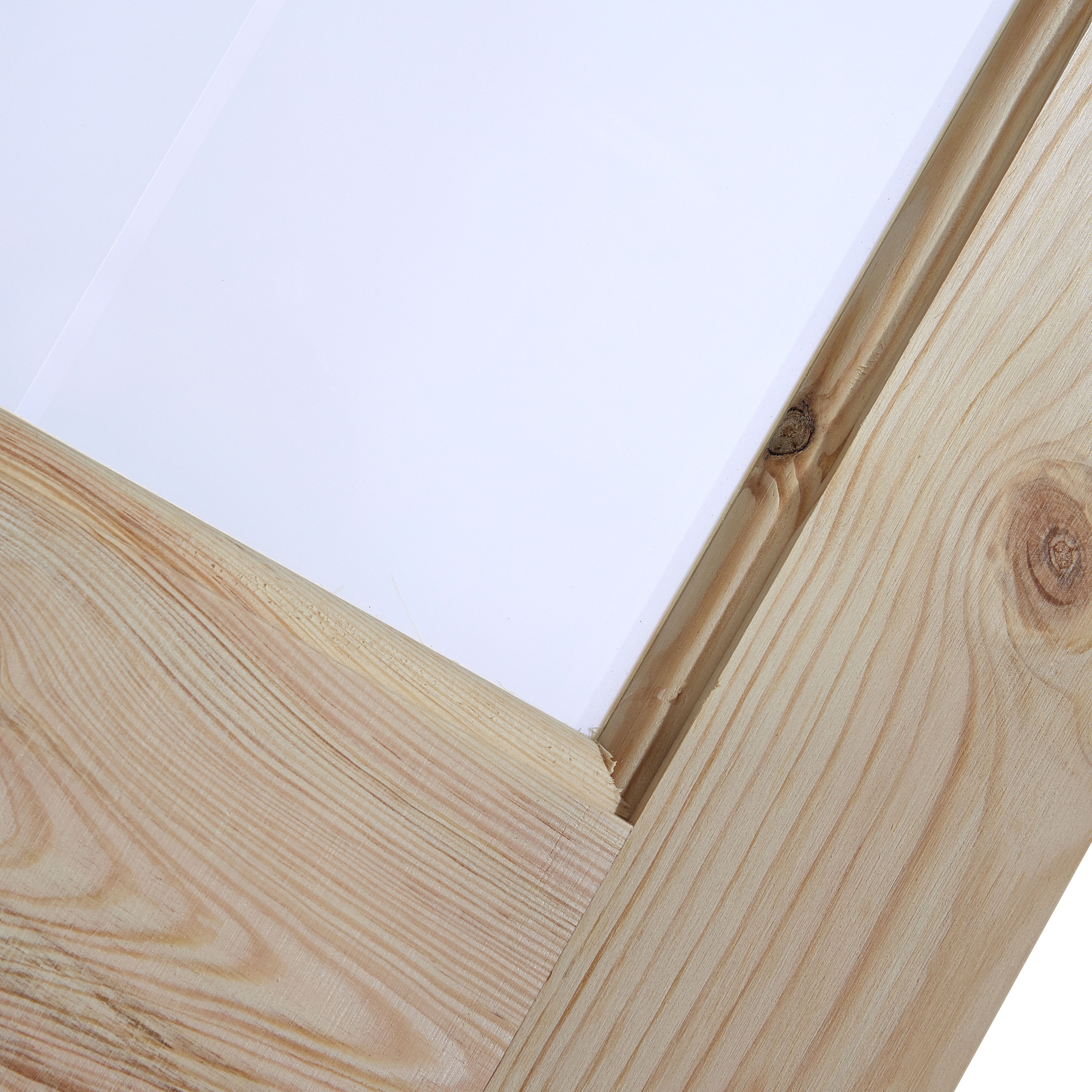 Geom 4 panel Frosted Glazed Internal Door, (H)2040mm (W)726mm (T)40mm