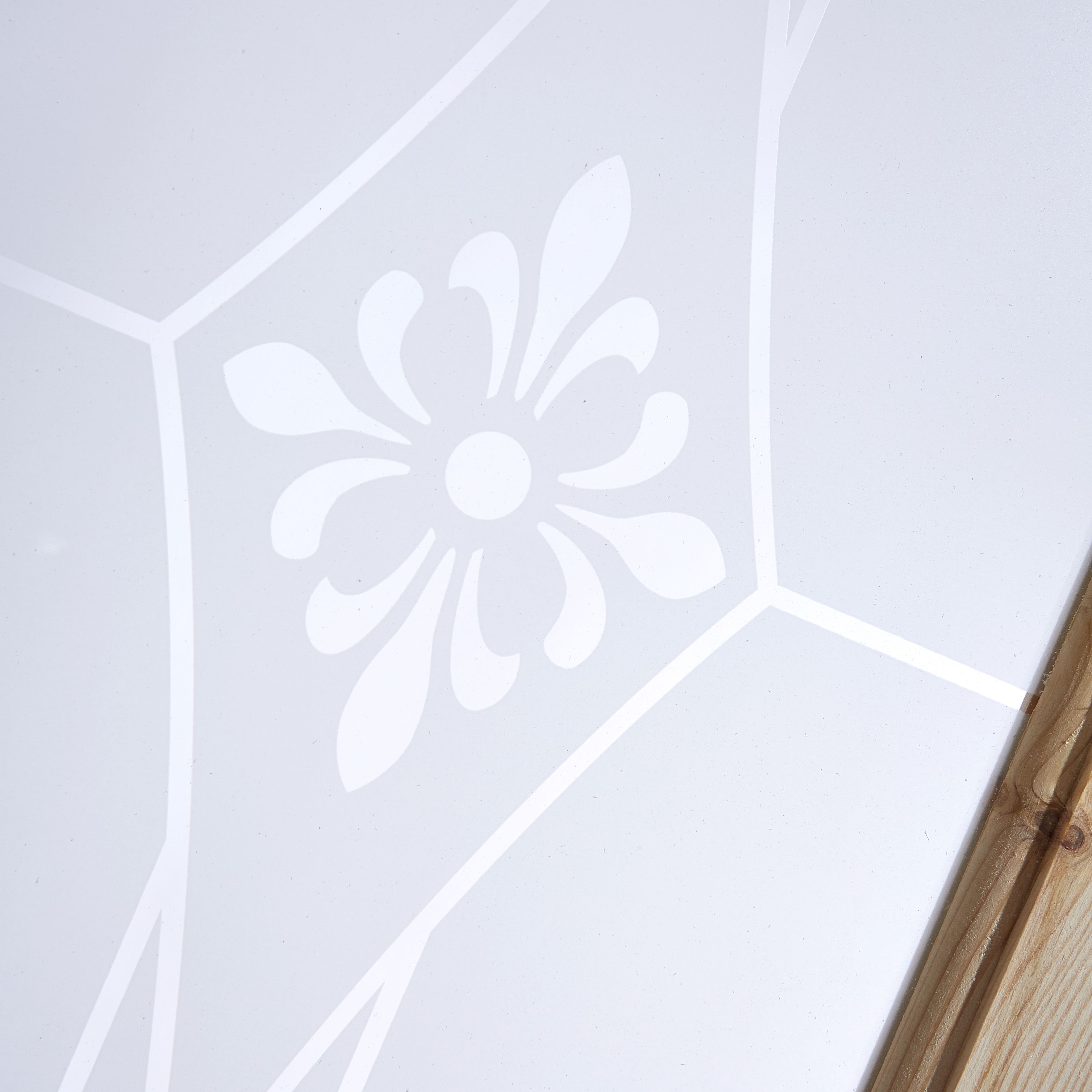 Geom 4 panel Frosted Glazed Internal Door, (H)2040mm (W)726mm (T)40mm