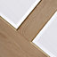 Geom 4 panel Frosted Glazed Oak veneer Internal Door, (H)2040mm (W)726mm (T)40mm