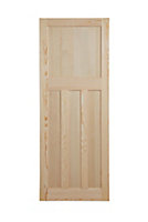 Geom 4 panel Unglazed Internal Door, (H)1981mm (W)610mm (T)35mm
