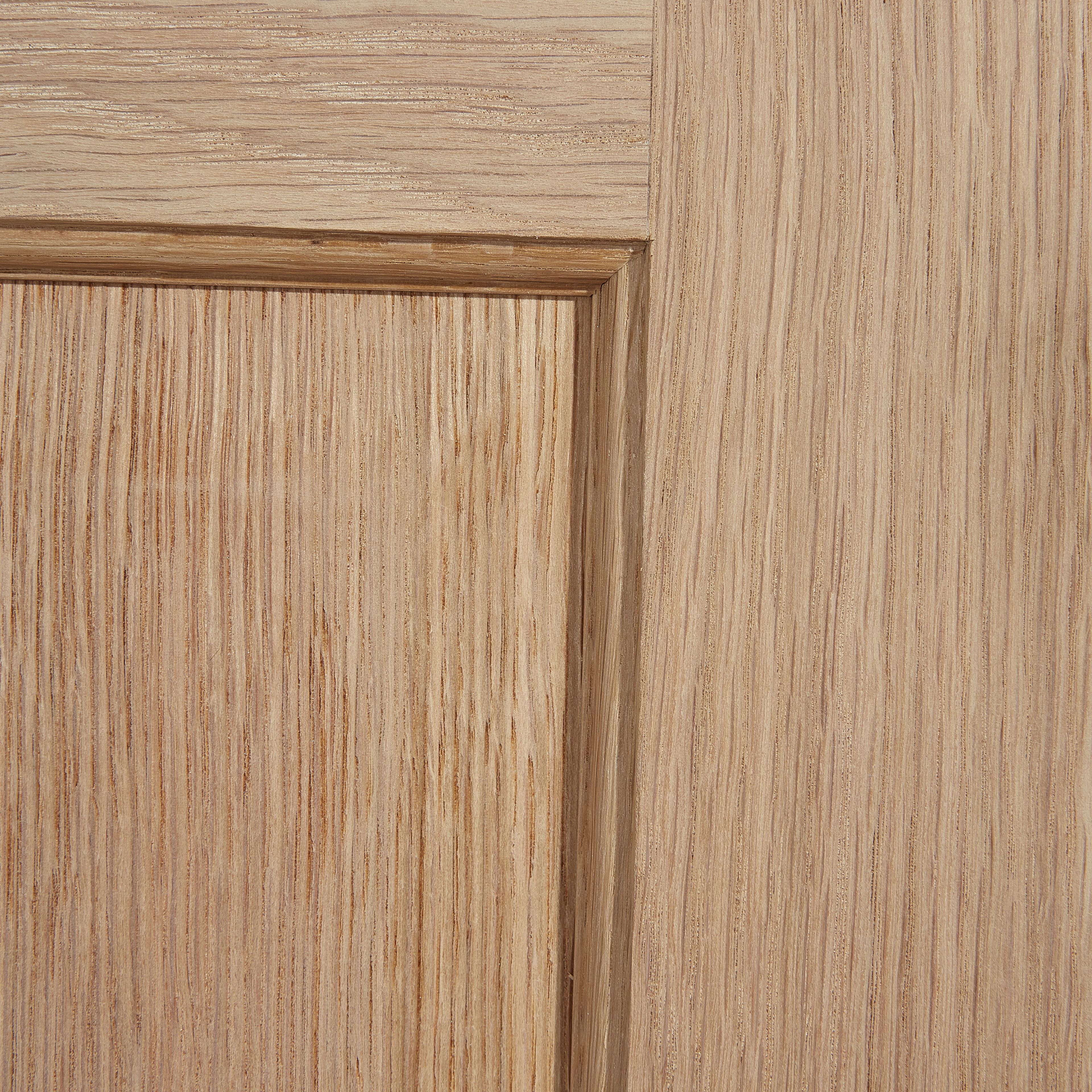 Geom 4 panel Unglazed Oak veneer Internal Door, (H)2040mm (W)726mm (T)40mm