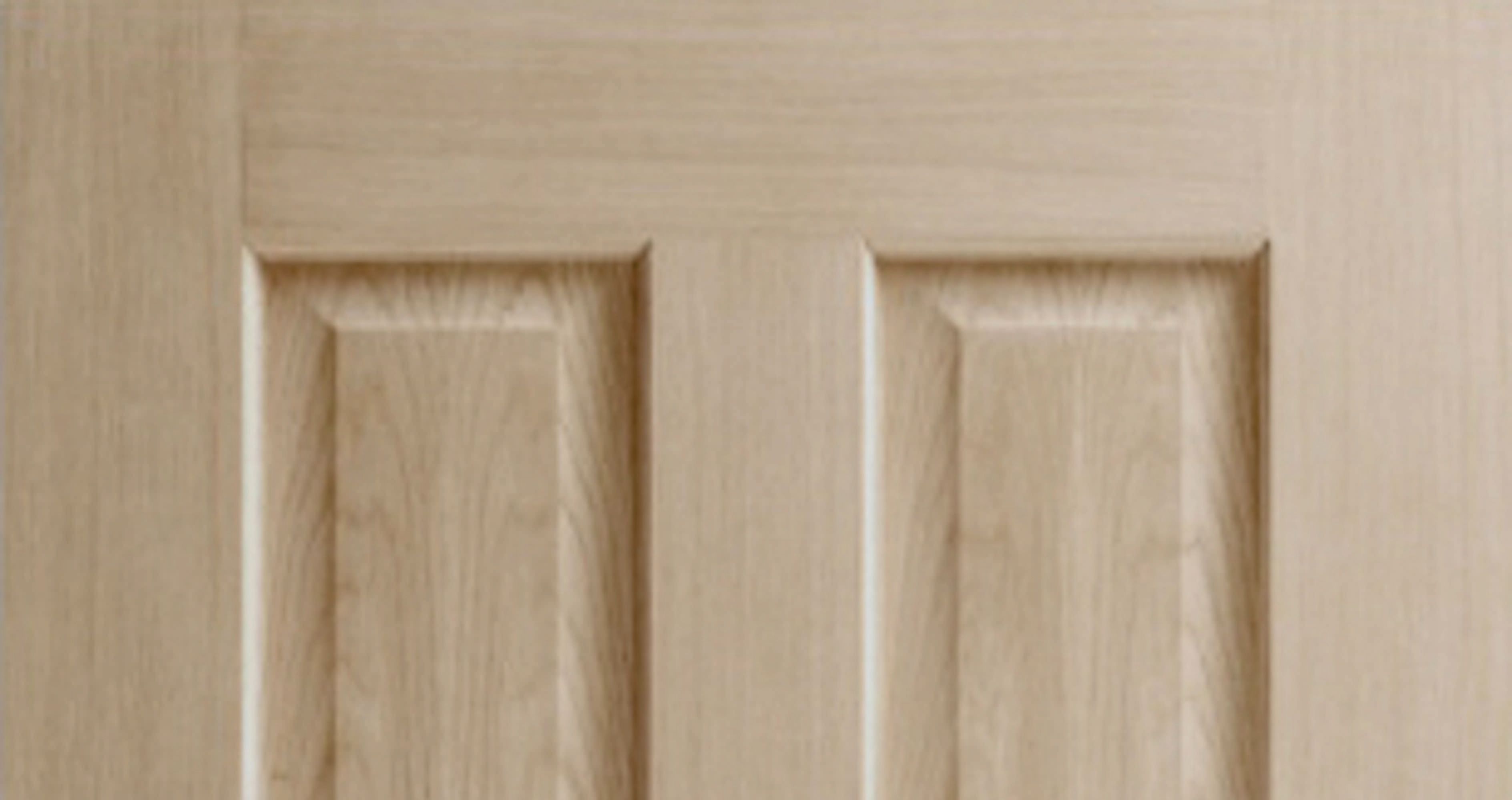 Geom 4 panel Unglazed Oak veneer Internal Door, (H)2040mm (W)826mm (T)40mm