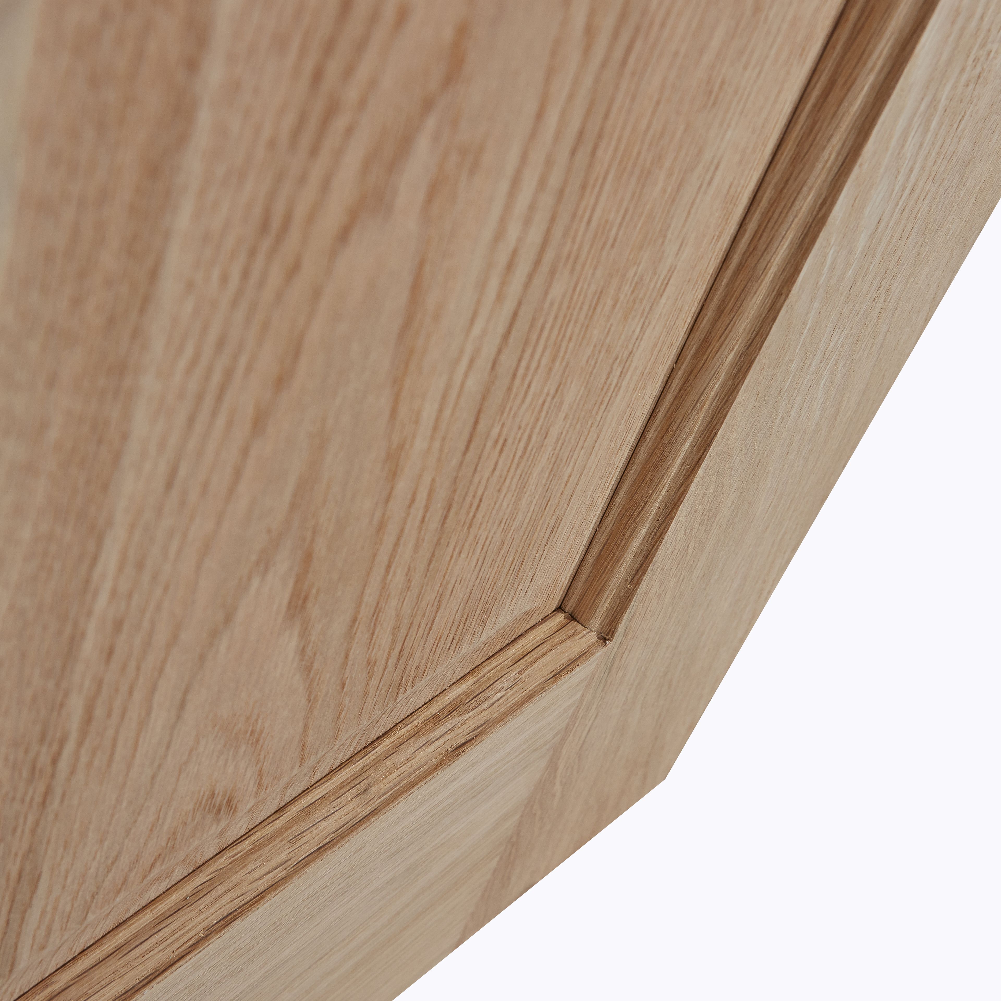 Geom 4 panel Unglazed Oak veneer Internal Timber Door, (H)2040mm (W)726mm (T)40mm