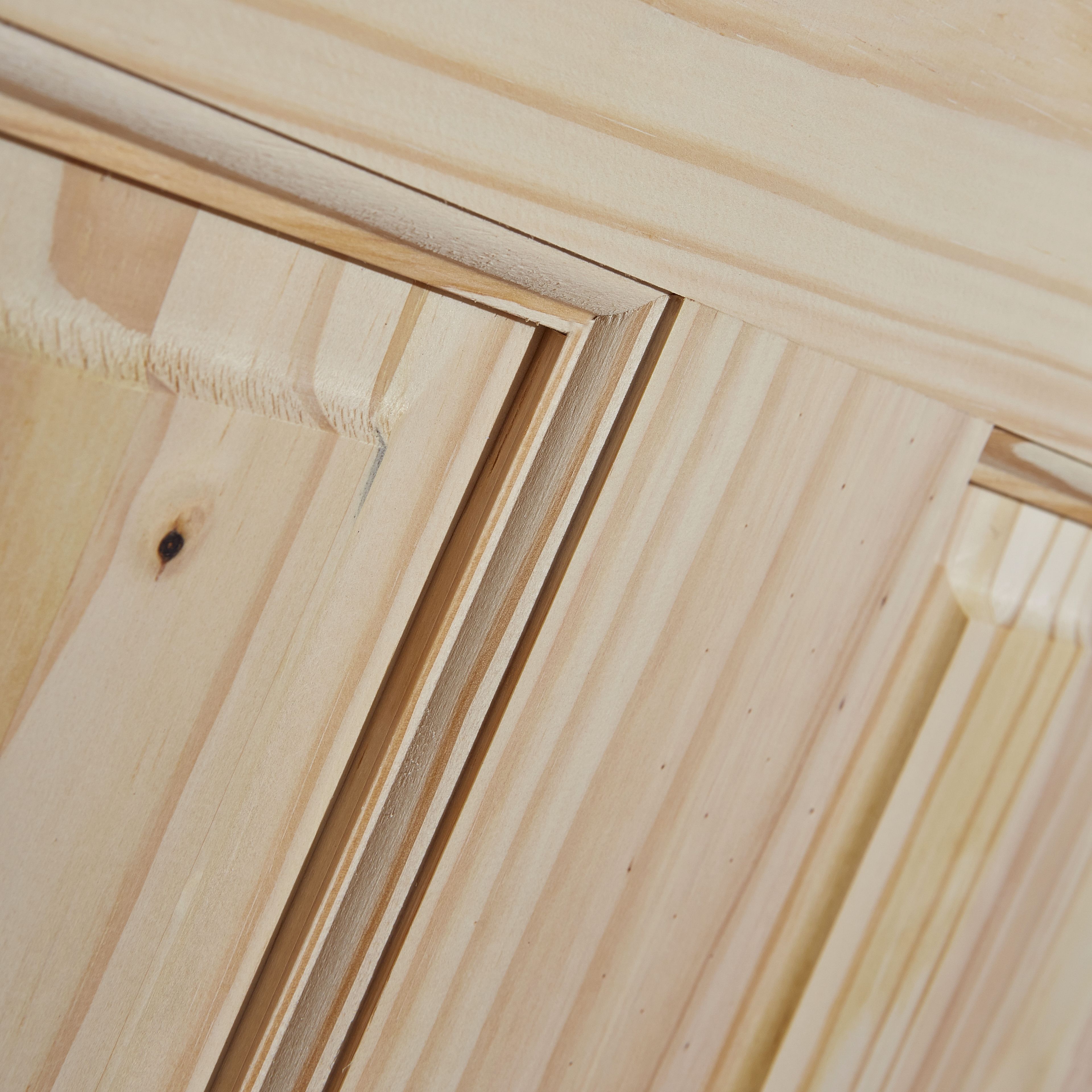 Geom 4 panel Unglazed Victorian Internal Knotty pine Door, (H)2040mm (W)726mm (T)40mm