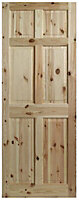 Geom 6 panel Patterned Unglazed Internal Door, (H)2040mm (W)726mm (T)40mm
