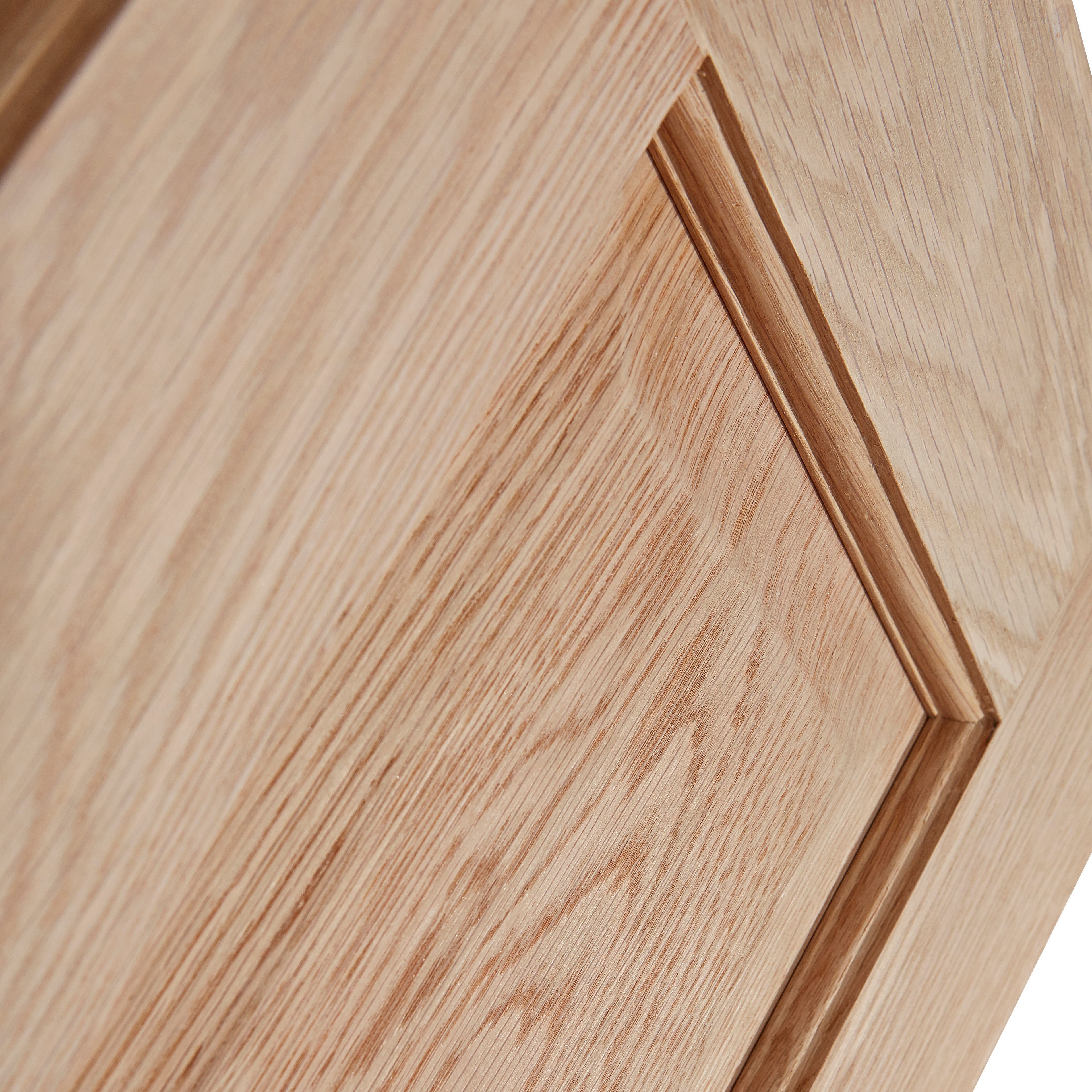 Geom 6 panel Unglazed Oak veneer Internal Door, (H)2040mm (W)826mm (T)40mm