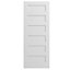 Geom 6 panel Unglazed Shaker White Internal Door, (H)1981mm (W)610mm (T)35mm