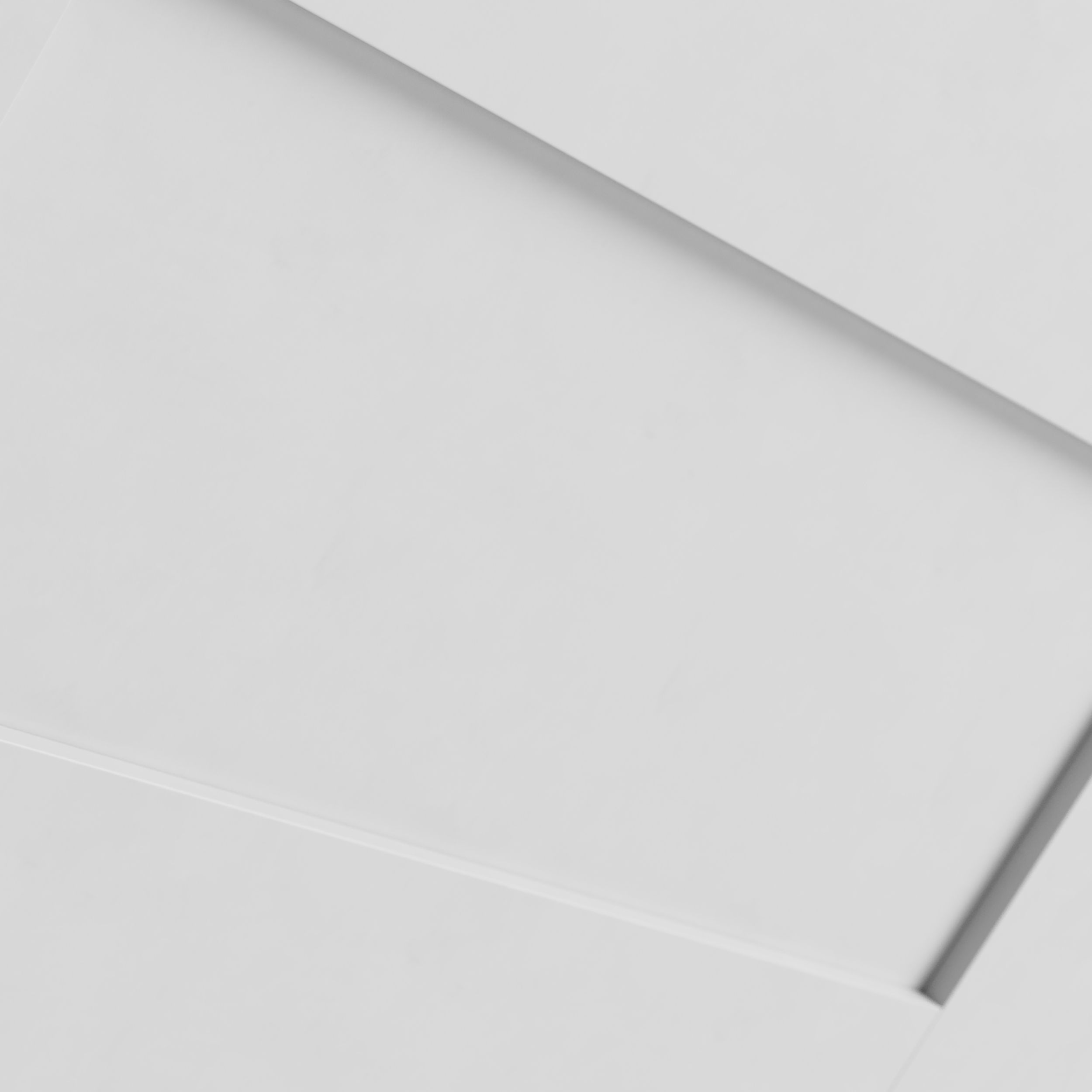 Geom 6 panel Unglazed Shaker White Internal Door, (H)1981mm (W)610mm (T)35mm