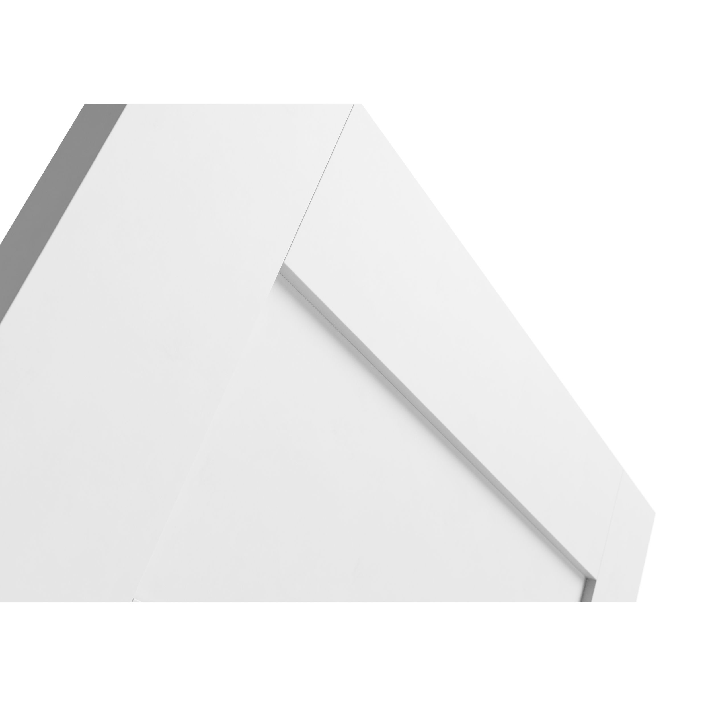 Geom 6 panel Unglazed Shaker White Internal Door, (H)1981mm (W)762mm (T)35mm