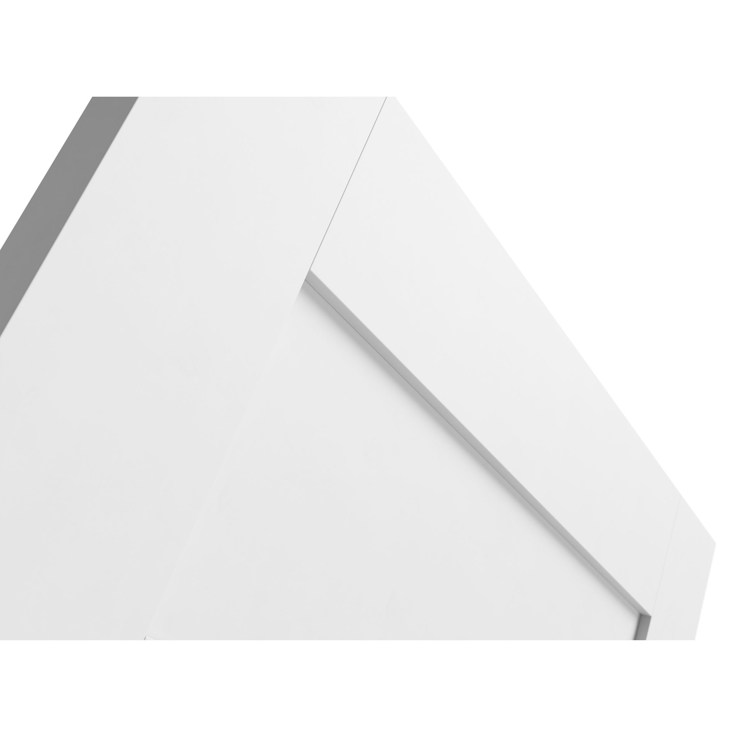 Geom 6 panel Unglazed Shaker White Internal Door, (H)2040mm (W)826mm (T)40mm