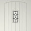 Geom Diamond bevel Glazed Cottage White External Front door, (H)1981mm (W)838mm