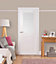 Geom Painted 2 panel 6 Lite Obscured Glazed Contemporary White Internal Door, (H)1981mm (W)762mm (T)35mm