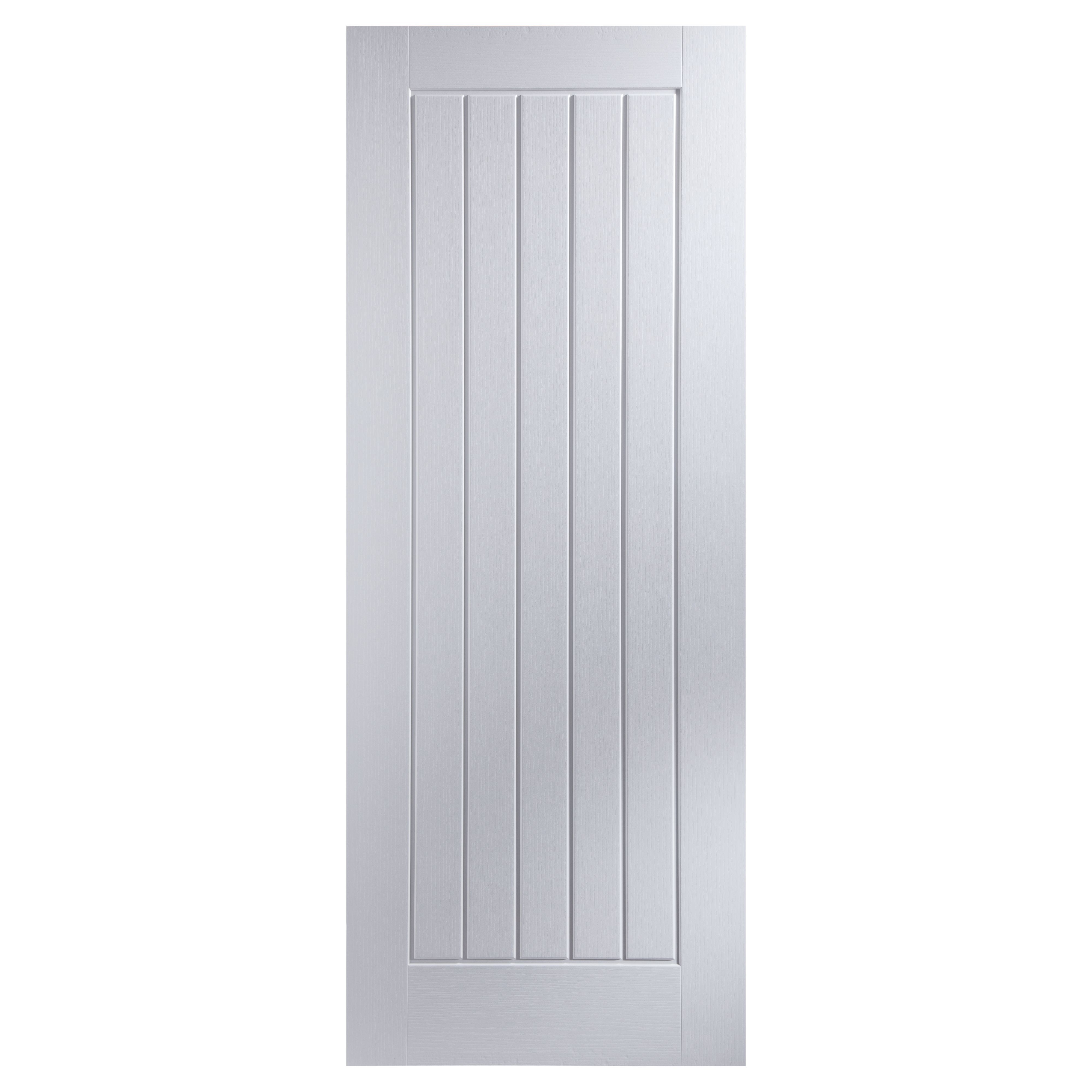 Geom Unglazed Cottage White Woodgrain effect Internal Fire door, (H)1981mm (W)838mm (T)44mm