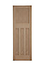 Geom Unglazed Oak veneer Internal Door, (H)1981mm (W)762mm (T)35mm